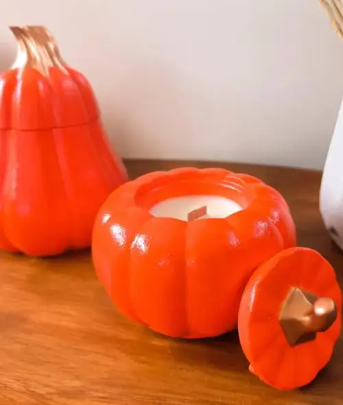 Halloween Pumpkin Cozy Bakery Fragrance Fall Candle in Aesthetic Ceramic Pumpkin Jar for Halloween Home Decoration