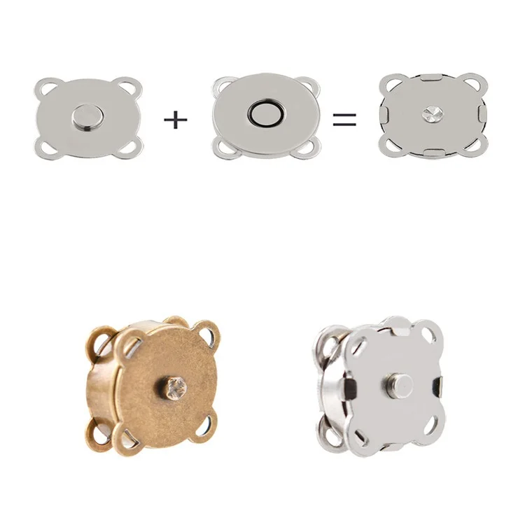 Wholesale invisible Metal   Sewing Snap buttons fasteners Press Buttons for Leather  garment Bags Clothing