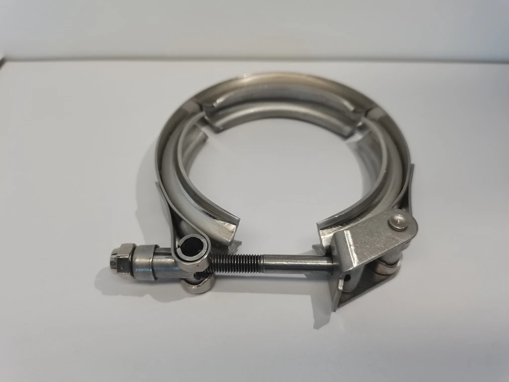 304 Clamp Quick Release Pipe Clamp Stainless Steel  V Type Band Clamp High Precision Polishing