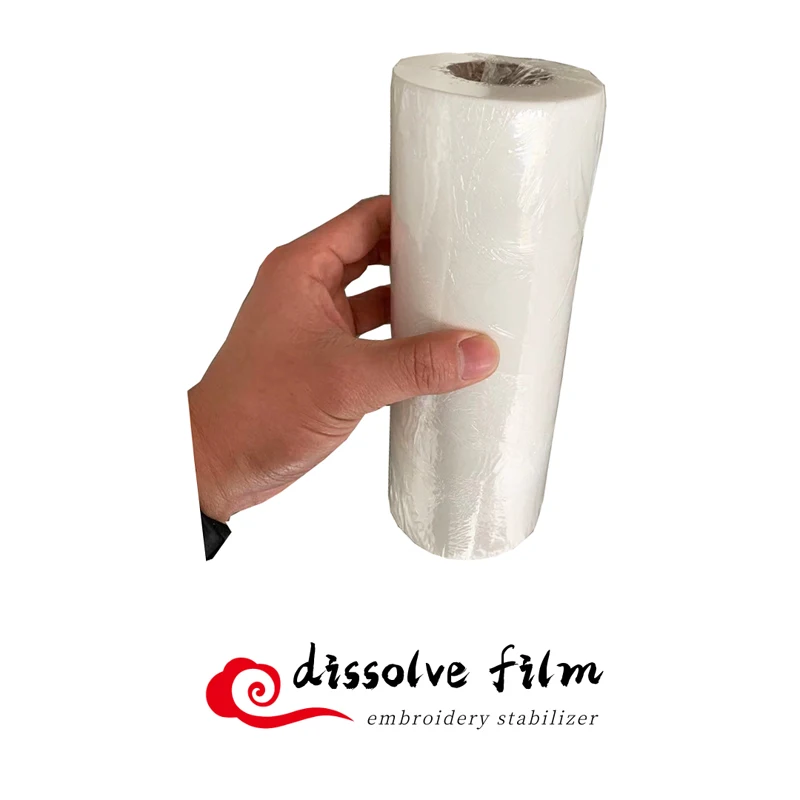 
PVA water soluble embroidery stabilizer backing film- pre-cut roll-30cm x 30yard wholesale dissolve embroidery backing film 