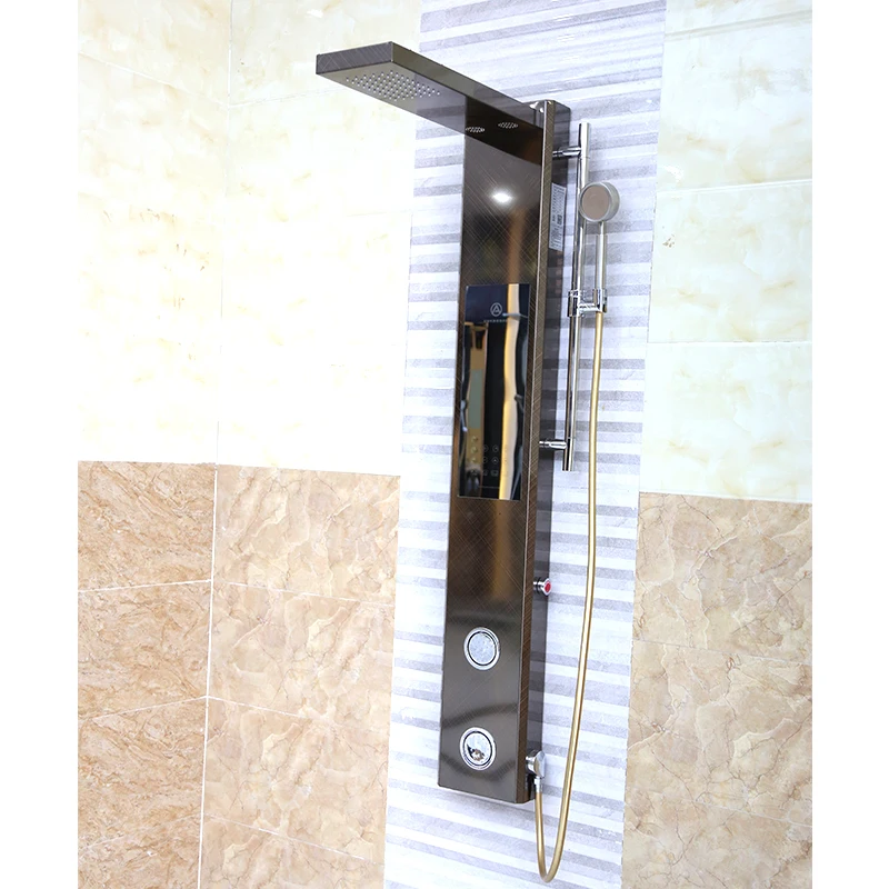 
Smart Home Shower Column with new generation instant water heater, LED panel touch screen, Voice Control with music, call 