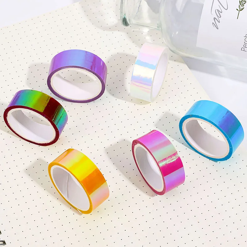 
Colourful DIY holographic laser masking packing decorative tape 