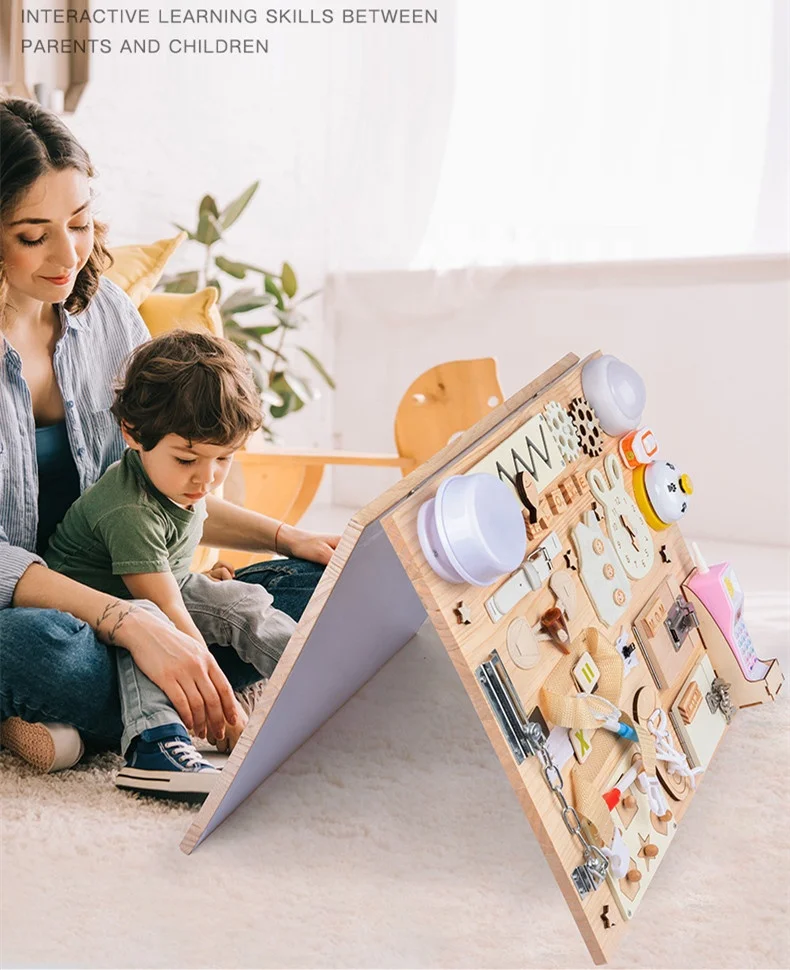 Busy Board for Toddlers Multiple Themes Sensory Busy Book Zipper Removable Portable Autism Toys