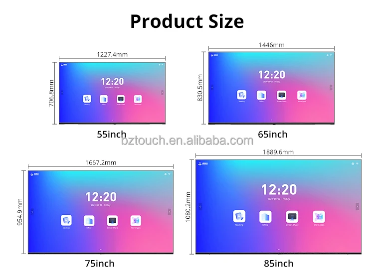 HUSHIDA Remote Control Electronic Smart Class Digital 55 65 75 inch Smart Whiteboard Interactive