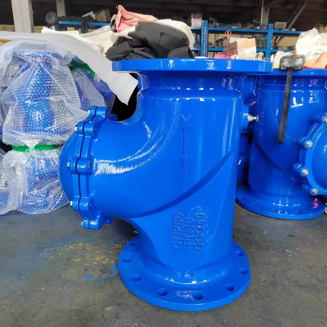 DIN-F6 Rubber Ball Check Valve Cast Iron One-way Non Return Type Valve