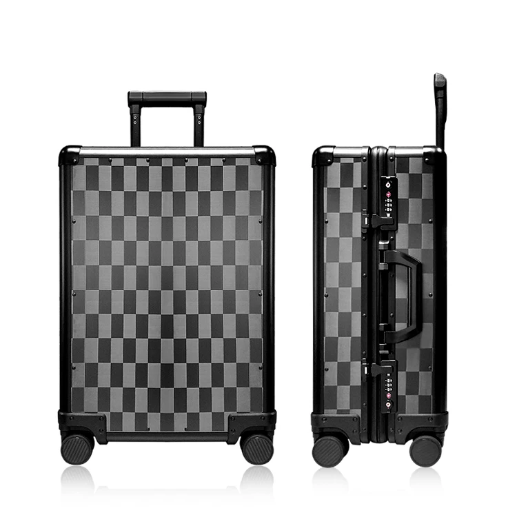 factory price carbon fiber luggage bag cabin suitcase set  trolly bag for women men