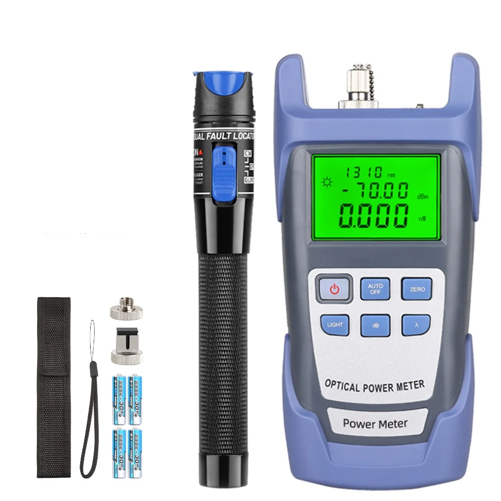 Red light source polishing pen 5MW combination suit Optical power meter - 70~+10dbm 5km red light pen