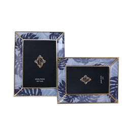 Light luxury glass inkjet photo frame 6 inch 7 inch dining table creative photo office living room decoration European style pho