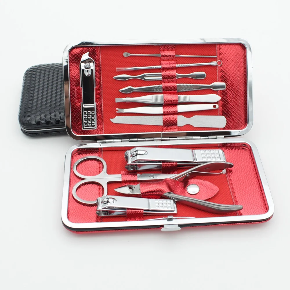 Luxury 12 Piece Personal Care Pedicure Grooming Kit Nail Manicure Set with PU Leather Case