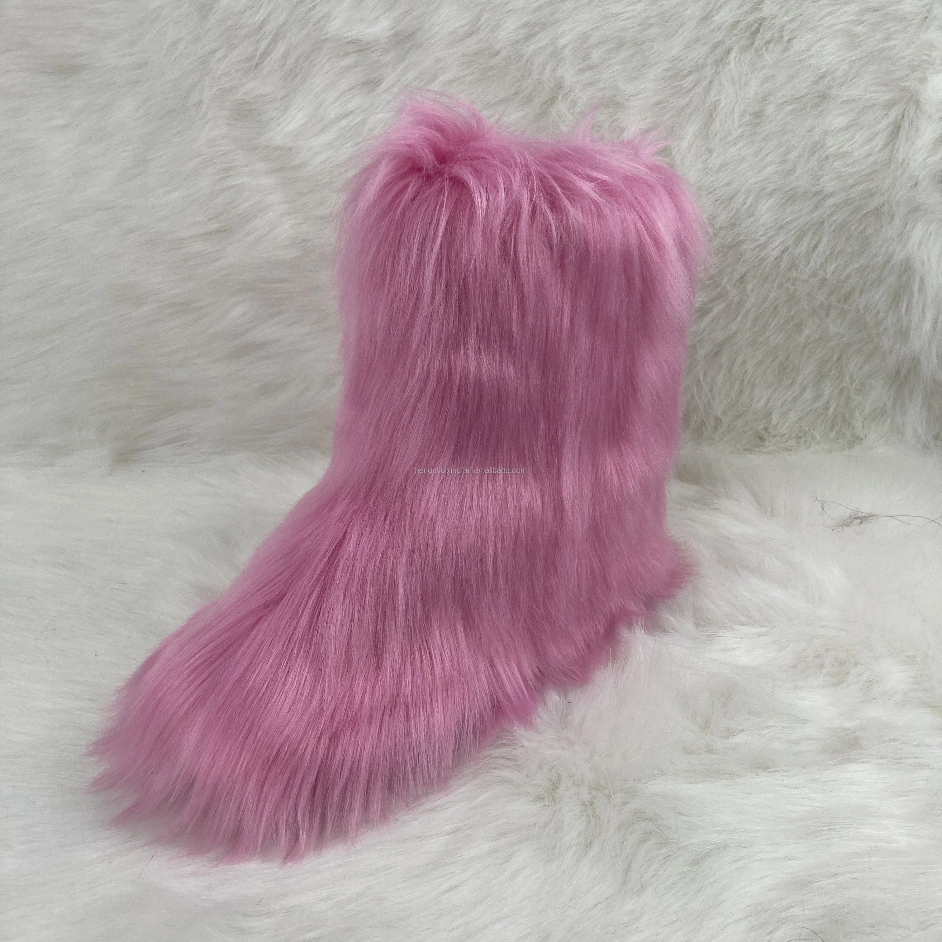 Оптовая цена, разноцветные ботинки из искусственного меха для детей с кошельком на голову