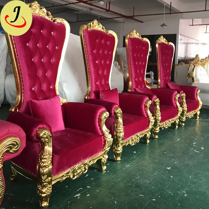 
Cheap Wedding Gold Royal King Throne Chair For Queen Wholesale JC-K54 