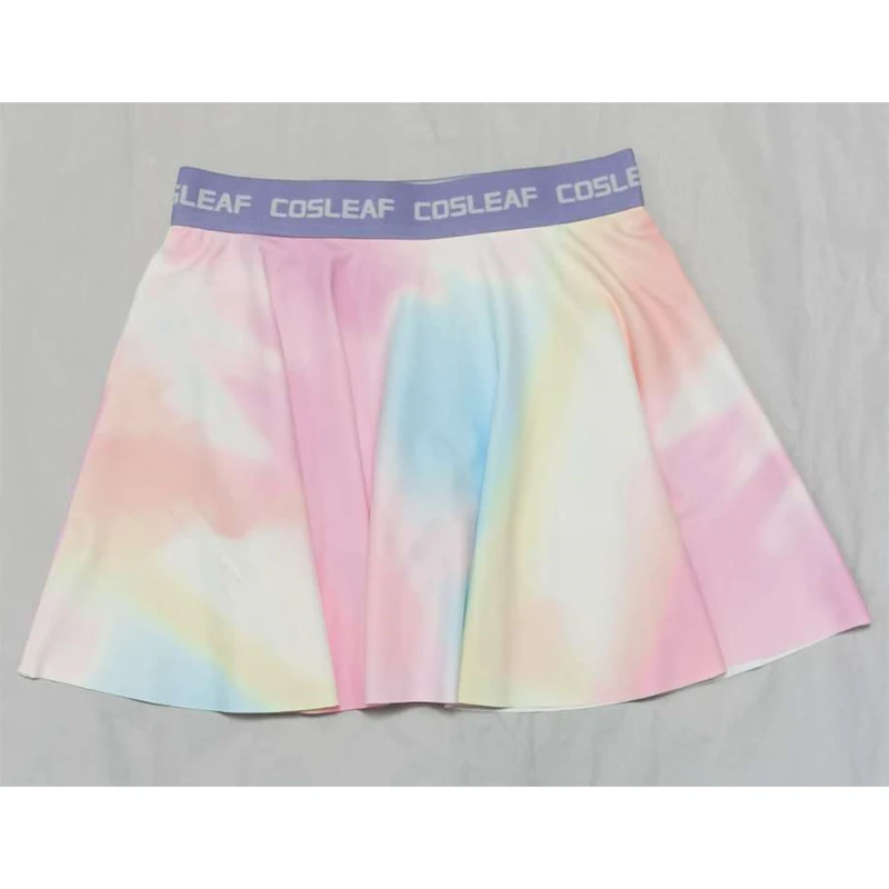 NSR Kids Girls Summer Tie Dye Print Sports Running Skorts Double Layers Athletic Workout Mini Skirts For Student Gym Tennis Danc