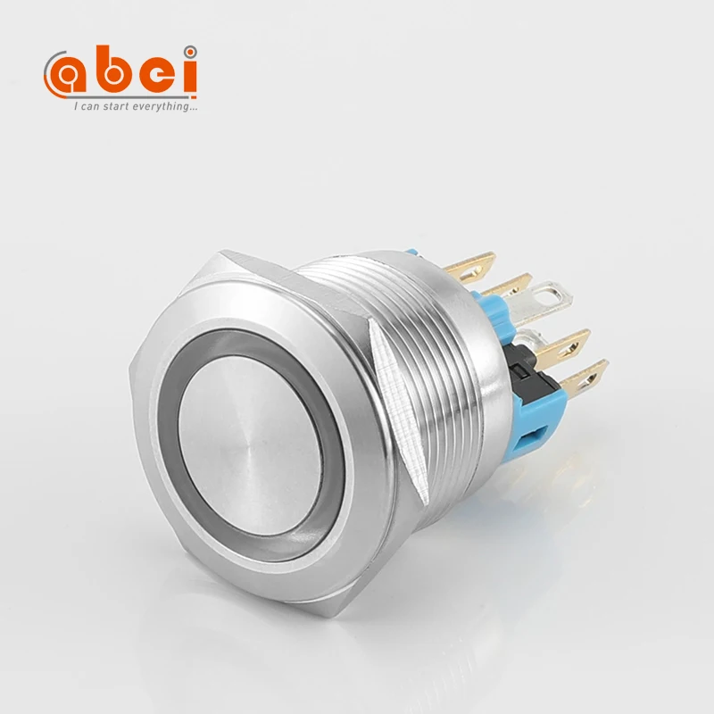 ABEI 22mm motorcycle switch metal led light industrialwaterproof momentary push switches button
