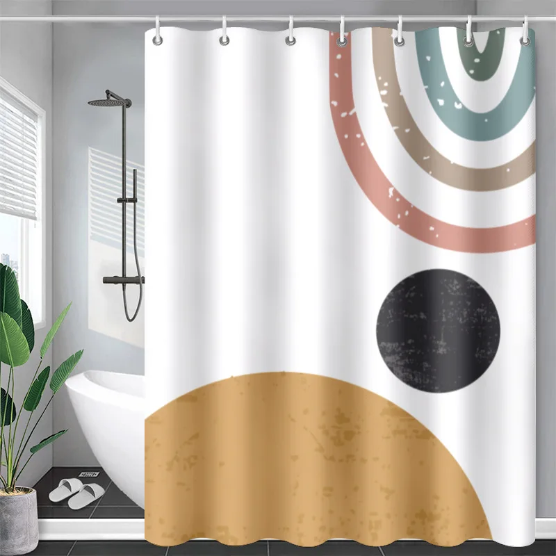 Top Selling Cortinas De Bano, Nordic Green Leaves Bathroom Mat Set With Shower Curtain for Bathroom/