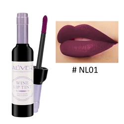 ALIVER 6 Colors Matte Liquid Lipstick Wine Lip Tint Waterproof Natural Long Lasting Lip Gloss Mini Makeup Lipsticks