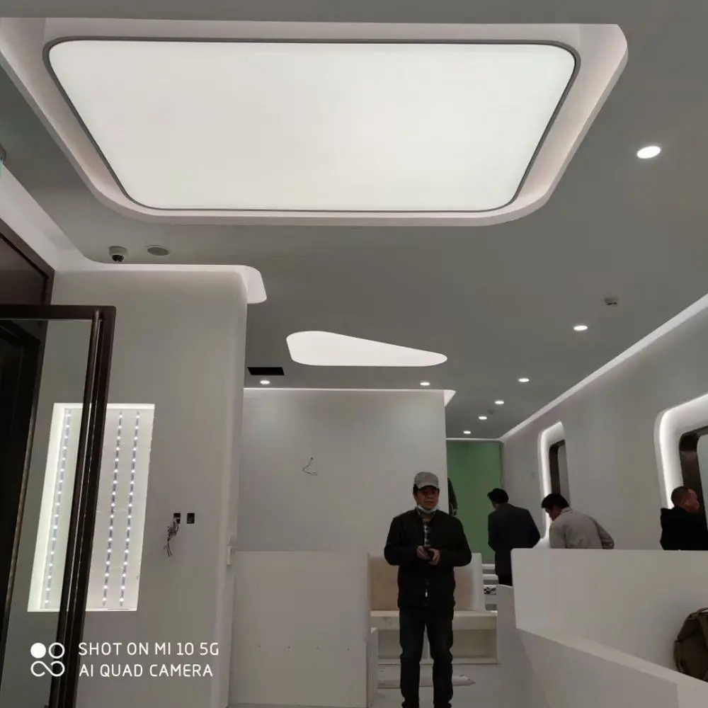 Professional Fire Rated Drop Ceiling Suspended Gypsum Board Ceiling Restaurant Stretch Ceiling Film
