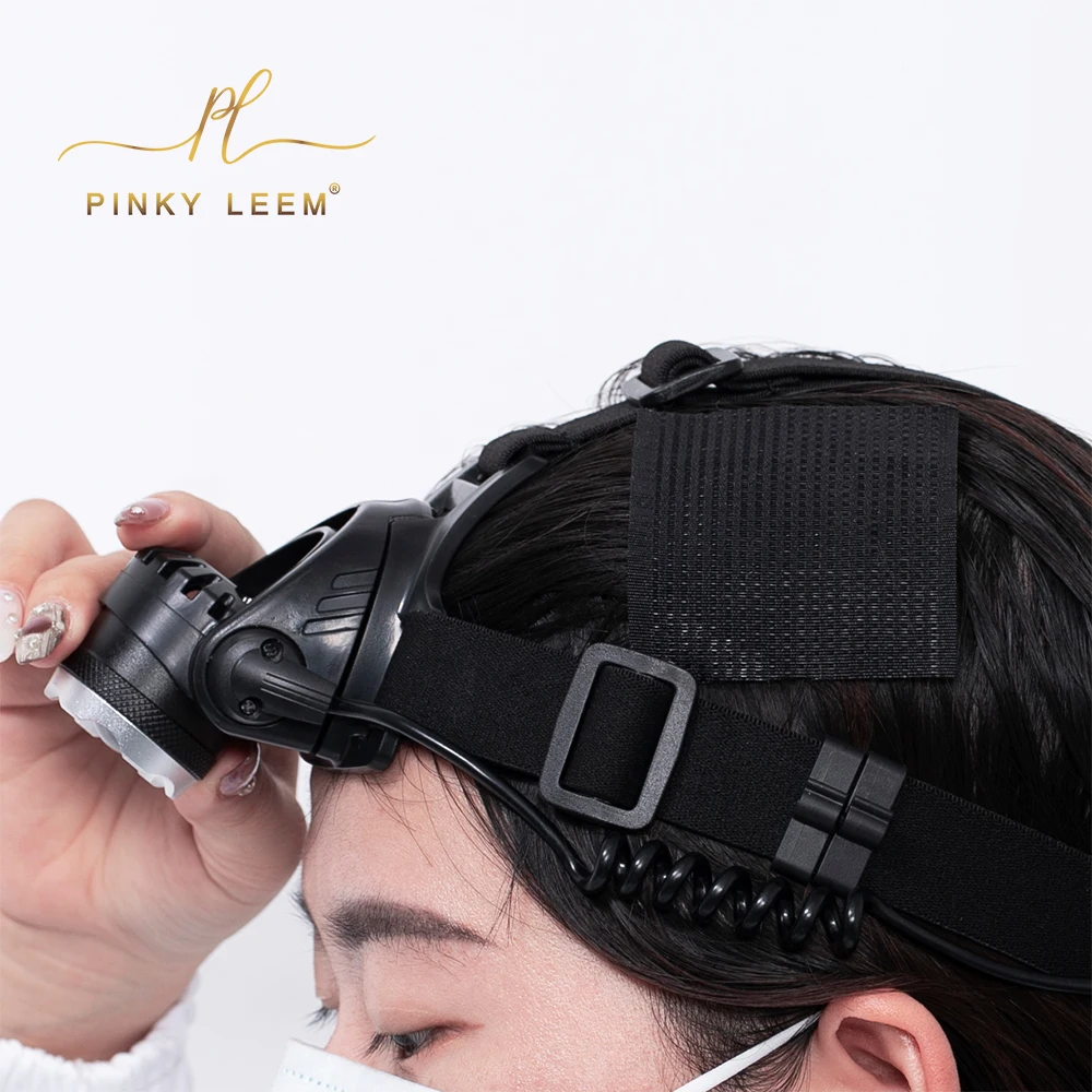 Pinky leem Custom Portable Head mounted expert lashes pro uv lamp uv/led nail eyelash lamp  for eyelash extensions