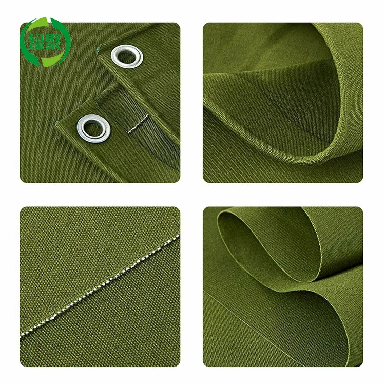 LVJU Ultra Strong Heavy Duty Polyester Canvas Tarps Canvas Tents Waterproof Tarpaulin Fabric