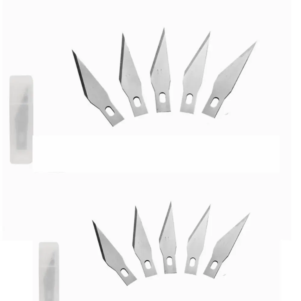 11 Blades Craft Artwork Cutting Knife DIY Carving Knife Stencil Scoring Hobby Chiseling Model Repairing Sculpture Scalpel Knife