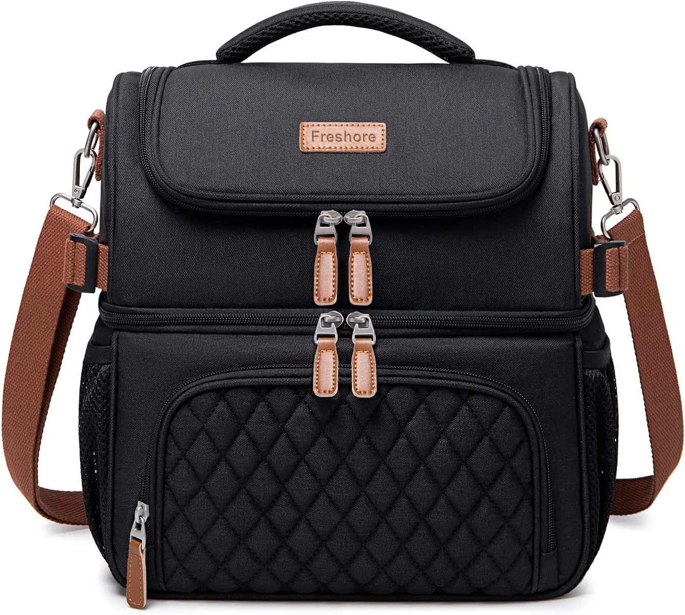 Custom Logo Lightweight Leakproof Insulated Picnic Lunch Bag Freezable Lunch Cooler Bag