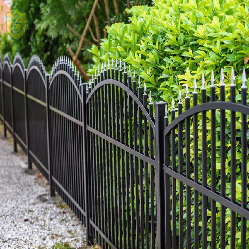 Canton Factory wrought iron fence aluminum palisade steel picket fence rod garden white wrought iron fence
