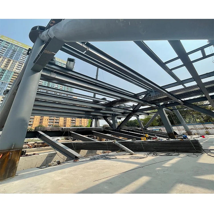 Modern Design Light Steel Frame Real Estate Showroom Metal H Structure Building Construction House For Sale