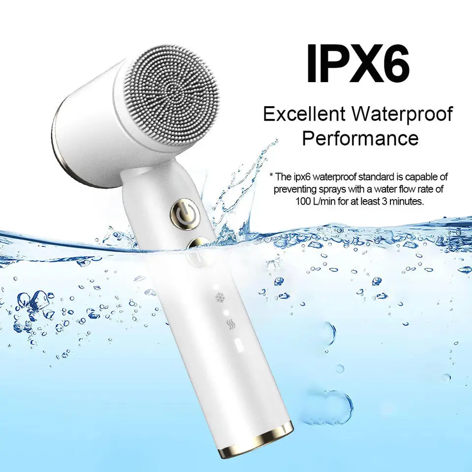 Factory Price Electric Facial Cleansing Brush Silicone Rotating Face Brush Deep Cleaning Skin Peeling Cleanser