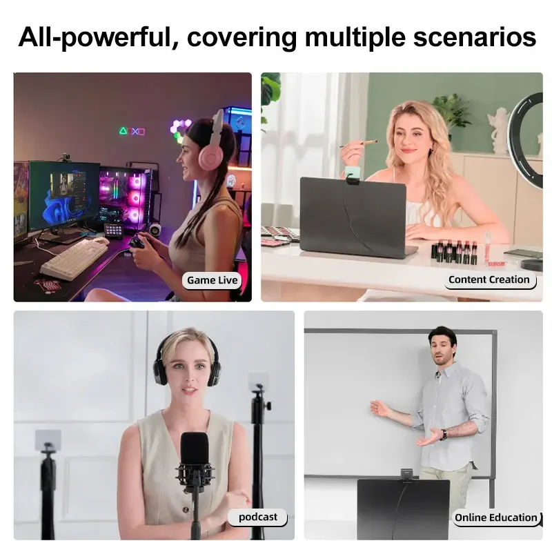 OBSBOT Meet 2 Dual omni-directional microphones with Auto Gain Control AI-Powered 4K Webcam For Meeting