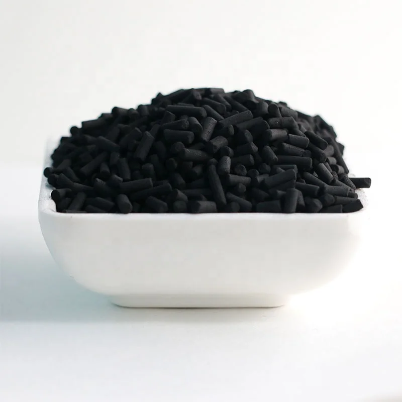 Potassium hydroxide impregnated coal-based activated carbon pellet / cylinder for chemical industry