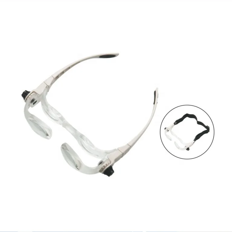 Wearing glasses reading maintenance watching mobile phone video adjustable magnifier 7012-360