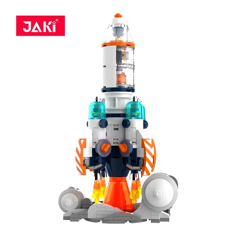 Hot Selling Stem Toys Kids Diy Educational Assembly Building Blocks Aerospace Space Rocket Building Bricks Toy