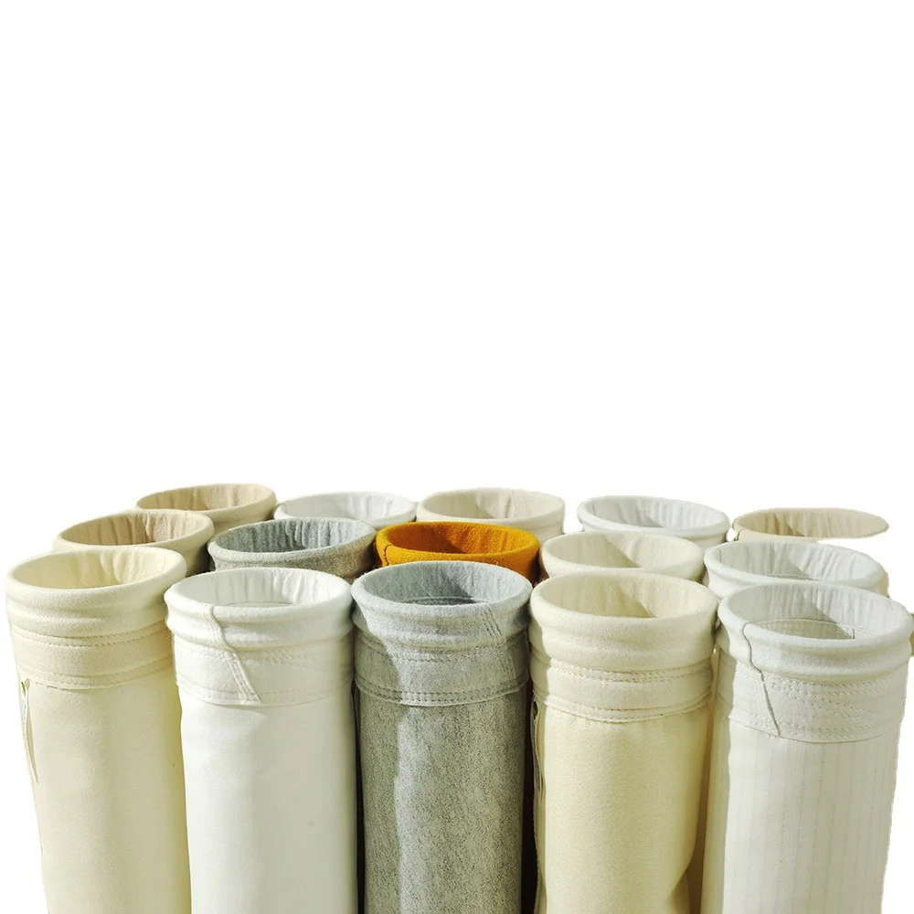 PPS MPPS PTFE FMS industrial non woven dust collector filter bag dust filter sleeve for cement plant