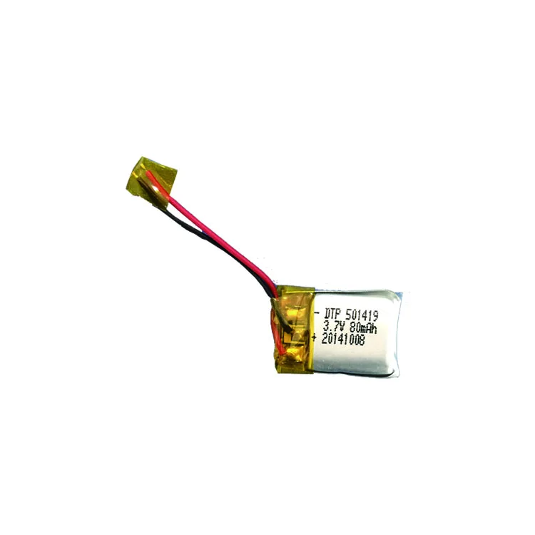 factory 501419 3.7v 80mAh rechargeable Lithium Polymer Battery for bluetooth speaker 3.7v polymer battery