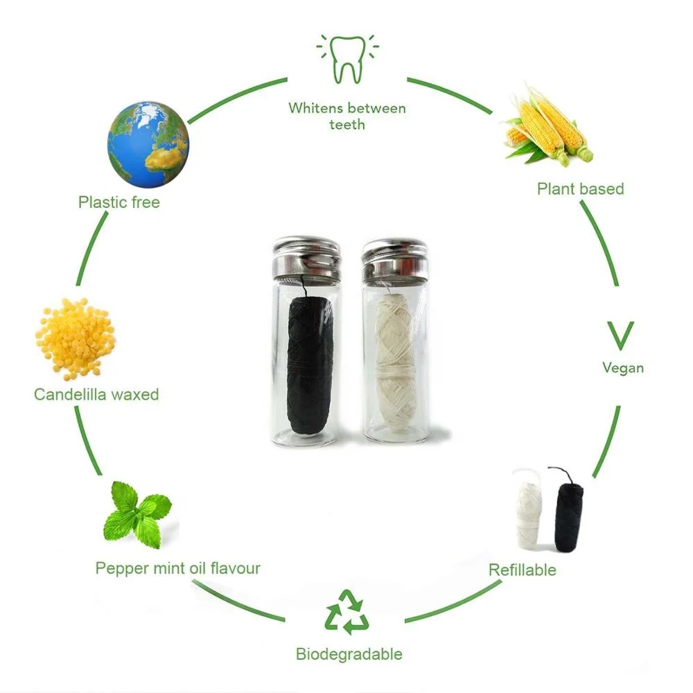 Customized  flavor biodegradable  vegan corn dental floss