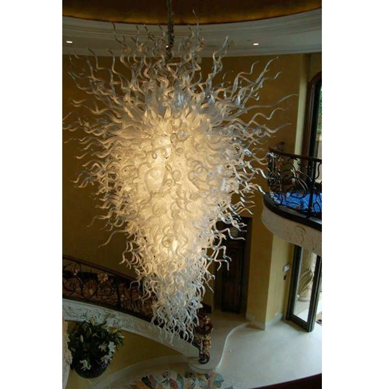 Modern Large Handmade LED Blown Murano Glass Chandelier Lighting for Home Hotel