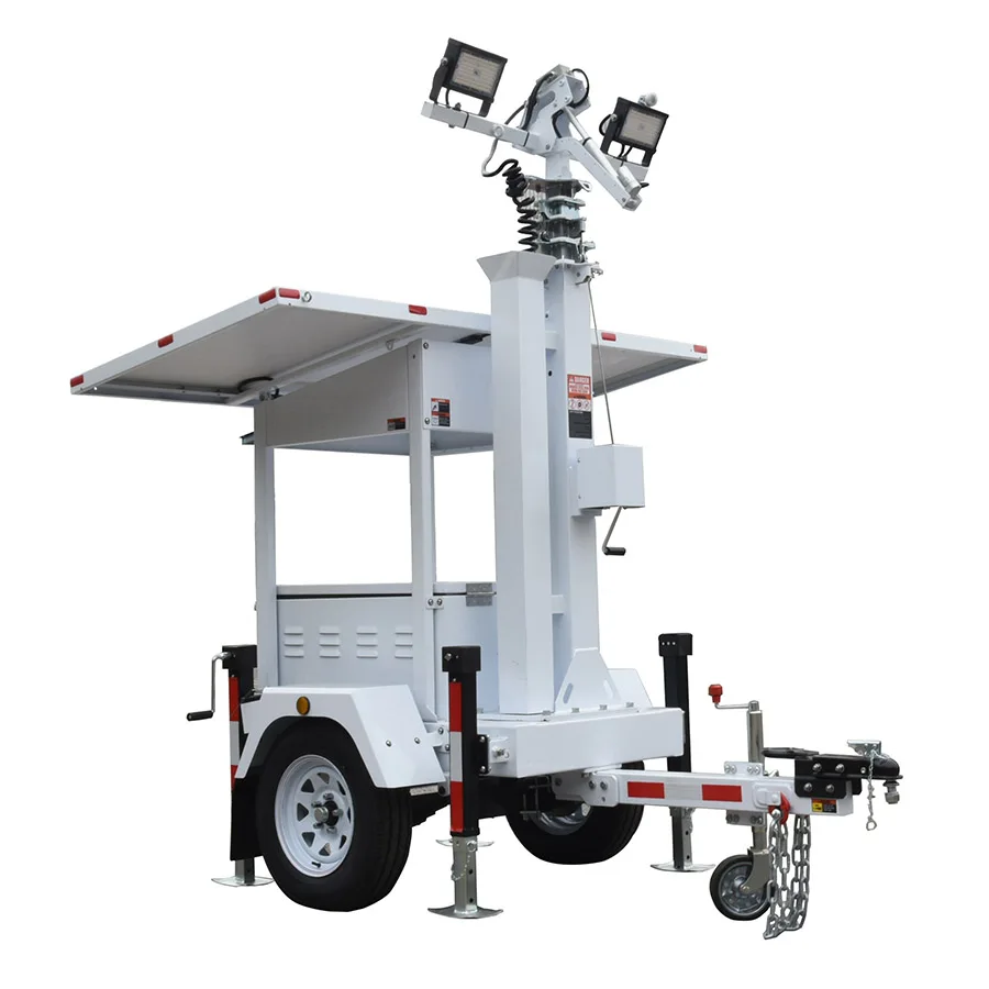 high quality  mobile cctv light tower trailer outdoor