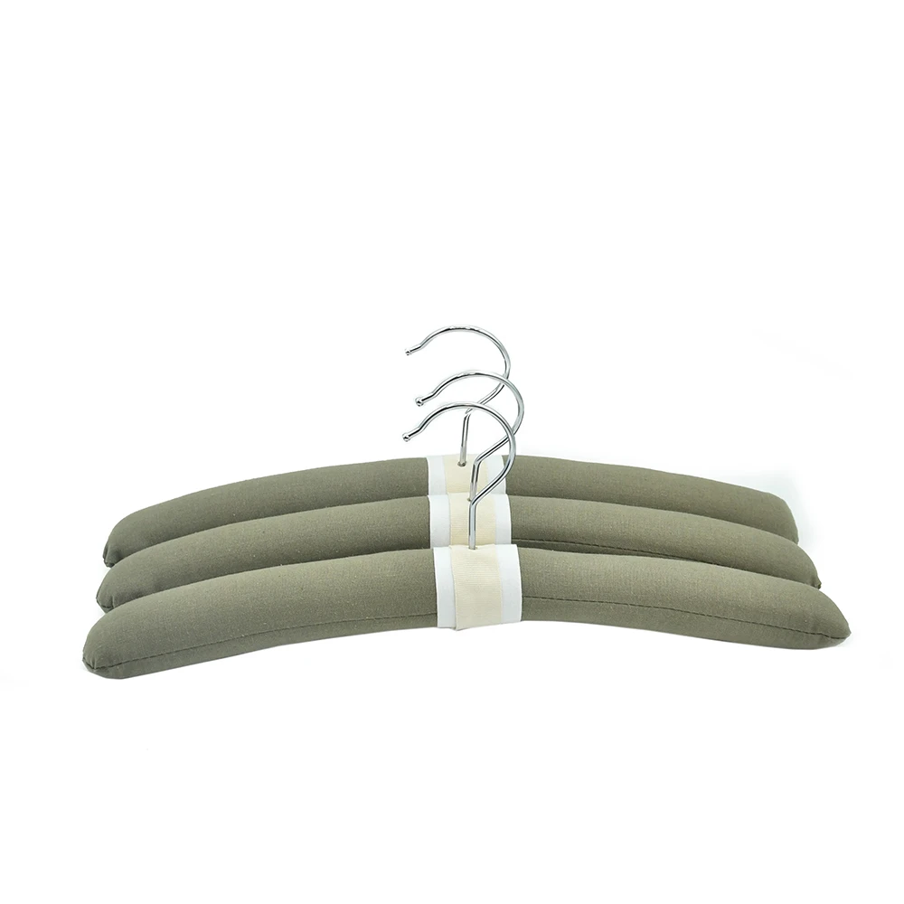 
High quality ramie cotton fabric padded coat wedding/formal dress hanger 