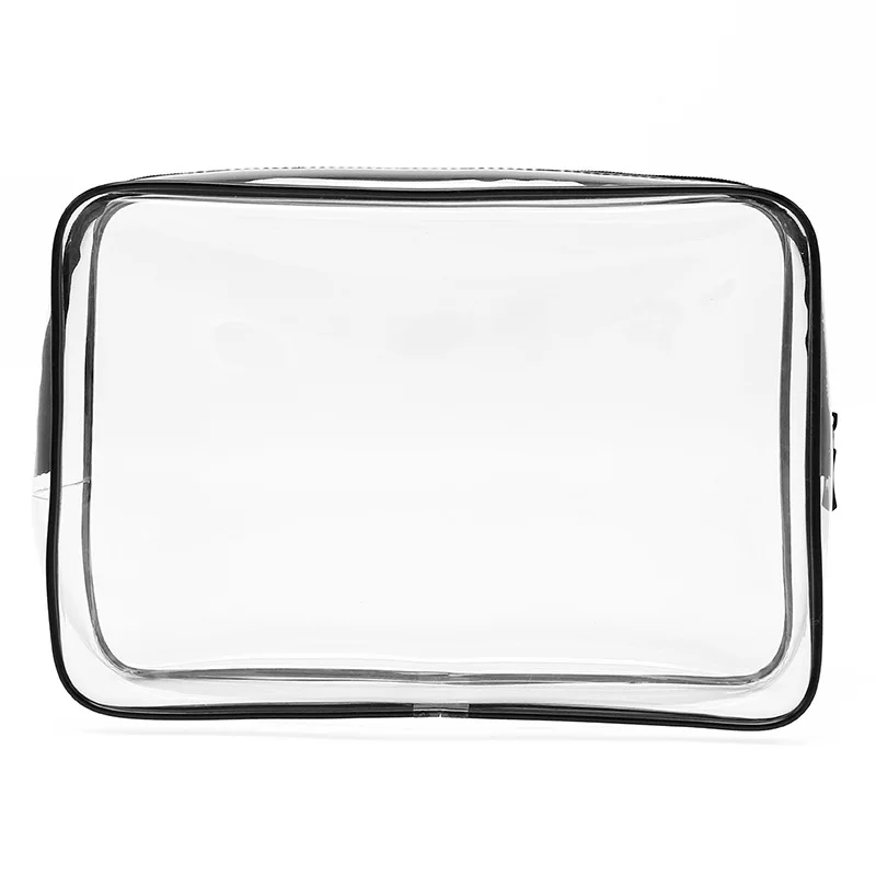 clear zipper custom portable travel cosmetic bag eco transparent make up organizer pouch women waterproof  PVC toiletry bag