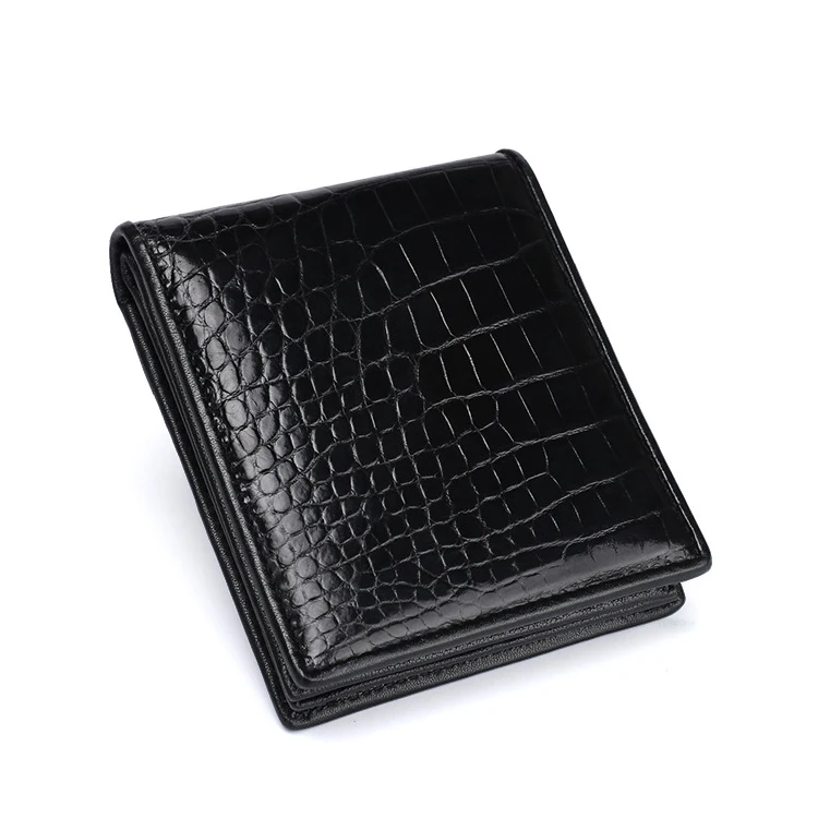 Luxury real crocodile skin leather bifold wallet mens custom business and travel wallet for men