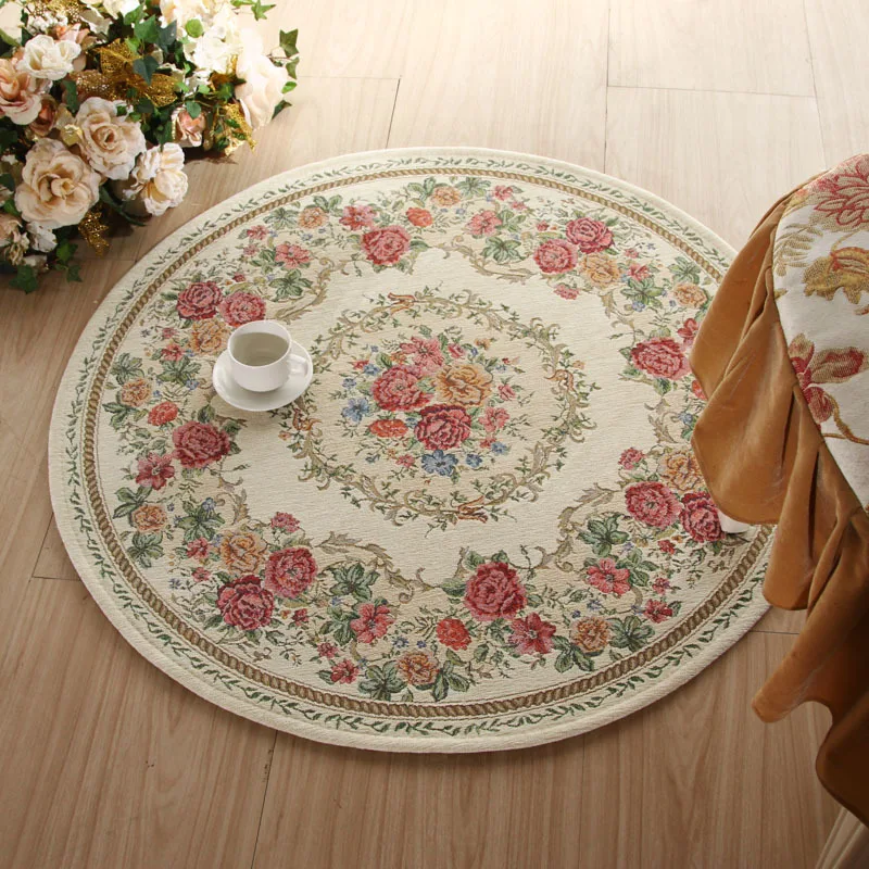 Carpet manufacturers wholesale round carpet anti slip mat machine washable easy care household leisure round carpet