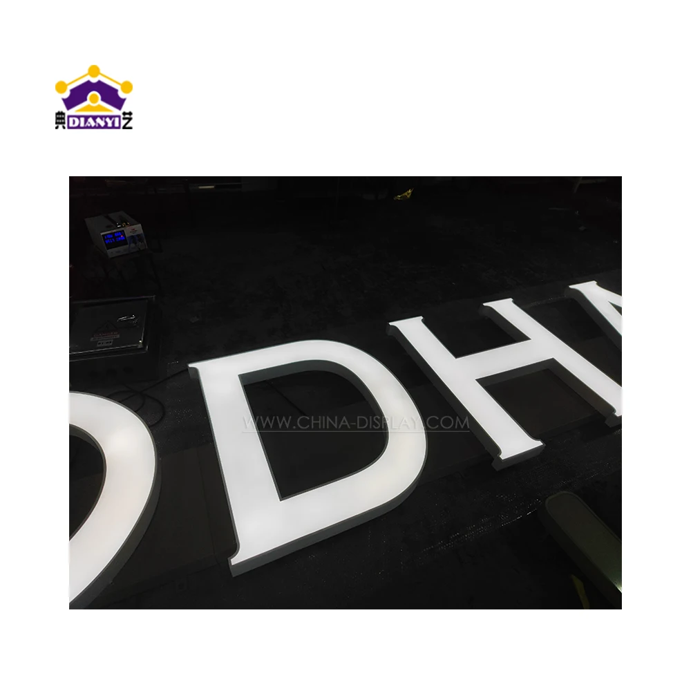 custom Building sign board design led letter Illuminated frontlit store front sign for business outdoor led sign for business