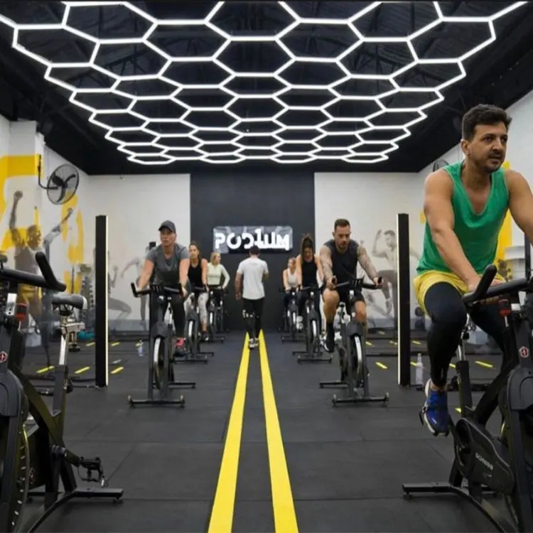 Hexagon Detailing Workshop Lights Led For Car Shop And Garage Ceiling honeycomb lights Work Garage Led Light