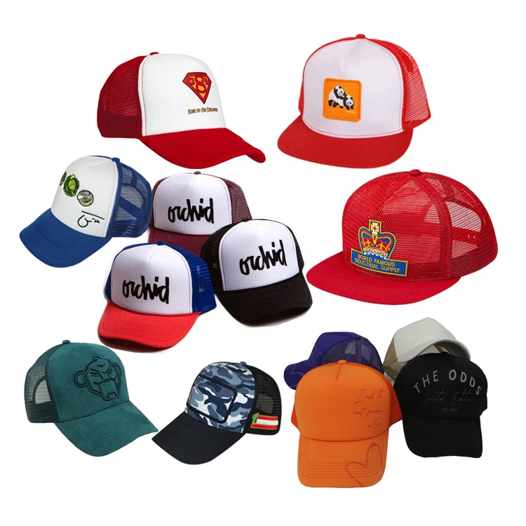Custom Embroidery/Print Foam Gorra Trucker Cap, Wholesale Blank Puff Mesh custom made Trucker Hats