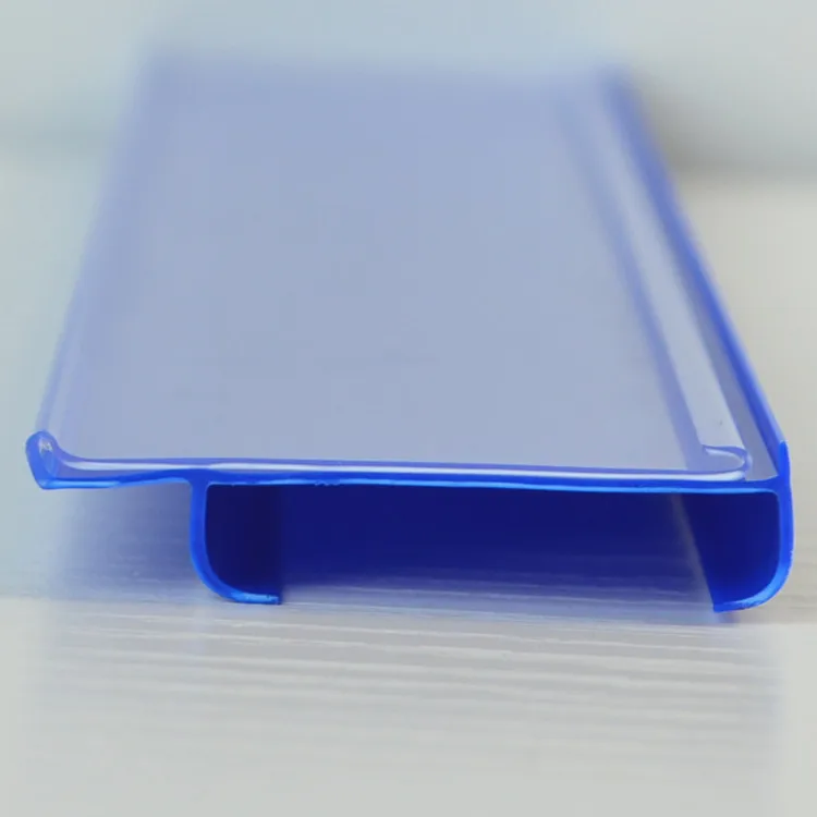 Rectangular double foot single wire plastic label holder shelf talker for supermarket