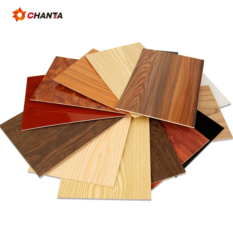 Wholesale high quality 3mm melamine paper laminated mdf board for Furniture Decoration