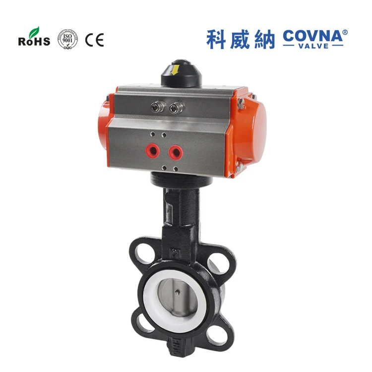 Pneumatic Flow Control 220V AC Explosion Proof Cast Iron Butterfly Valve