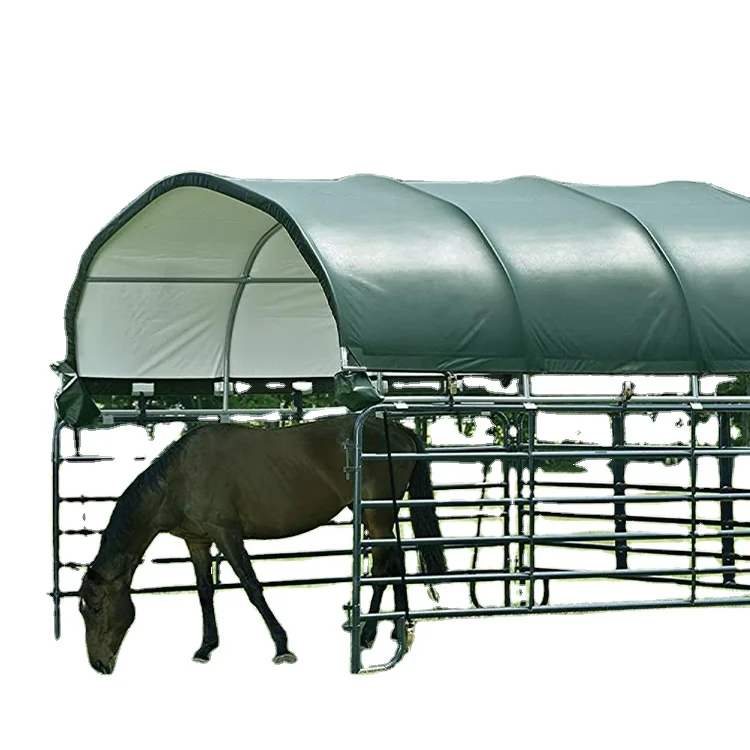 High Quality Strong Steel Frame Waterproof Fabric farm storage tent, wheat animal shelter Horse Fence Farm Control Shed