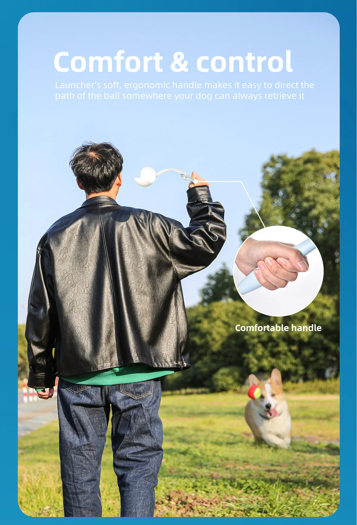 Pet Products Launcher Toys Manufacturer Interactive Tennis Ball Thrower Interactive Automatic Detachable Dog Tennis Launcher Toy