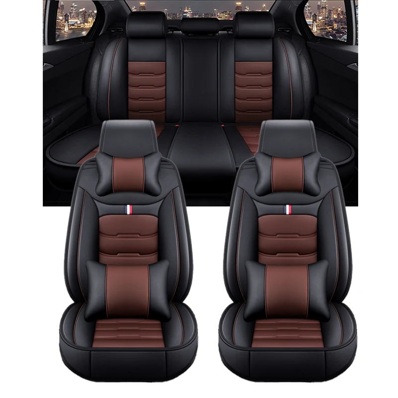 Full Set of Luxury Sports Car Seat Cover PVC Leather with PU Material Cooling Function Designed for Toyota Vehicles