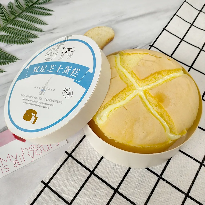 Biodegradable Wooden Round Takeaway Packaging Food Containers Cake Lunch Veneer Brie Cheese Platter Charcuterie Boards Gift Box